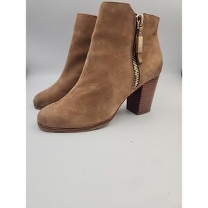 Aldo Mathia Ankle Booties‎ Cognac Suede Size 10